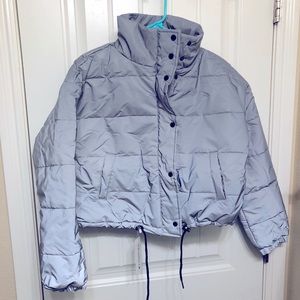 BRAND NEW! Reflective Crop Puffer Coat